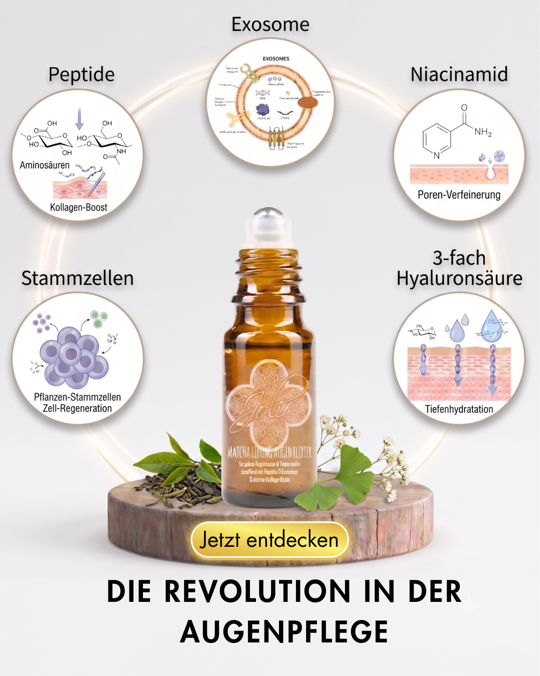 Matcha Lifting Augen & Lippen Serum – Hyaluron I Niacinamide I Exosome I Matrixyl 3000