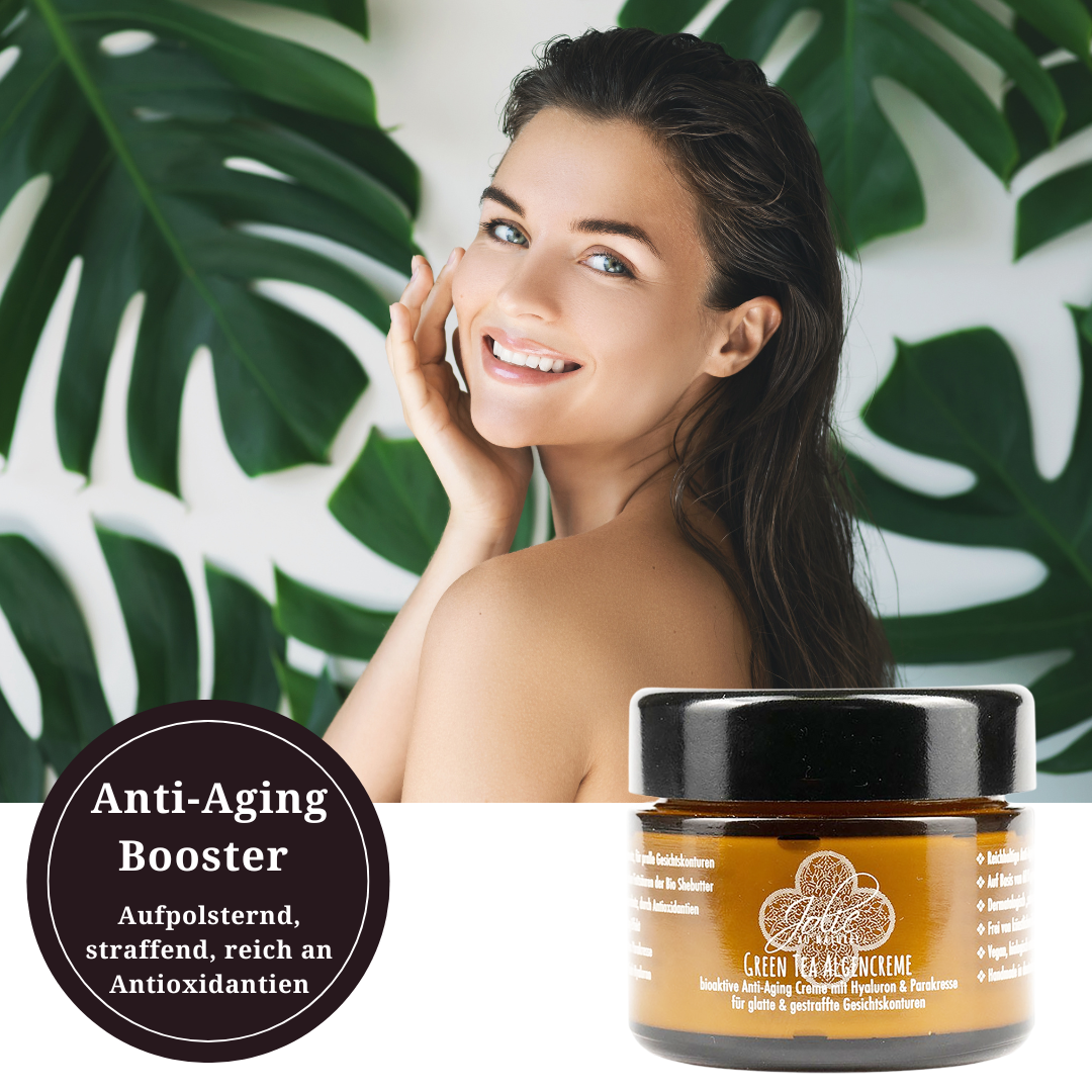 Hyaluron Anti Aging Creme I Algen Creme I Green tea I Gesichtskonturen I Parakresse 50ml - Jolie au naturel: Nachhaltige Naturkosmetik