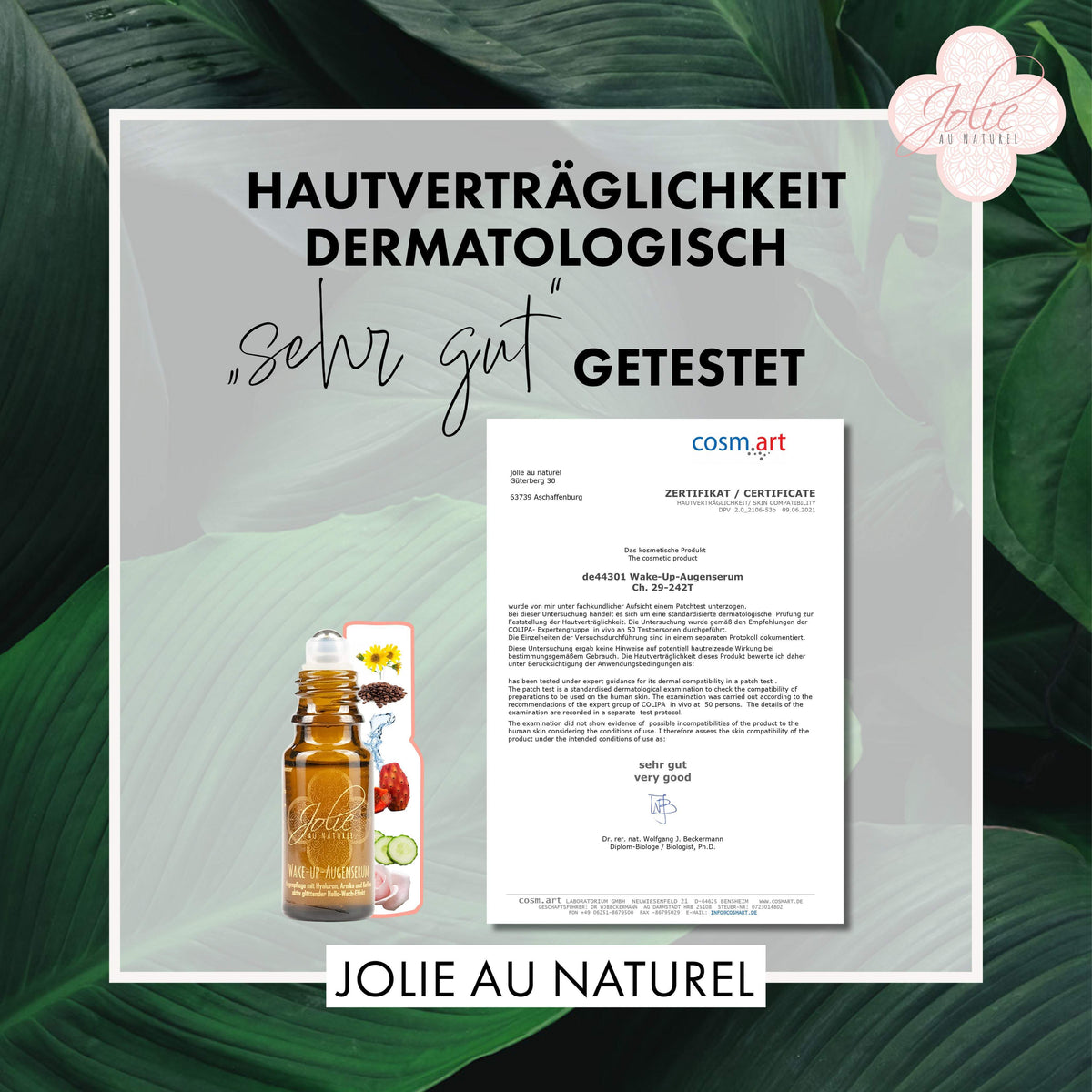Bio Hyaluron Augenserum I Kaffee I kühlender Roll on I Vitamin C I Arnica 10 ml - Jolie au naturel: Nachhaltige Naturkosmetik