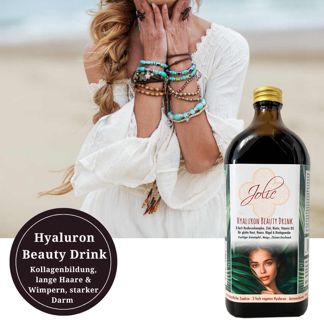 Hyaluron Drink I 3-fach Hyaluron Komplex I Anti-Aging Boost für Haut, Haare & Nägel I Immunsystem I Darmkur - Jolie au naturel: Nachhaltige Naturkosmetik