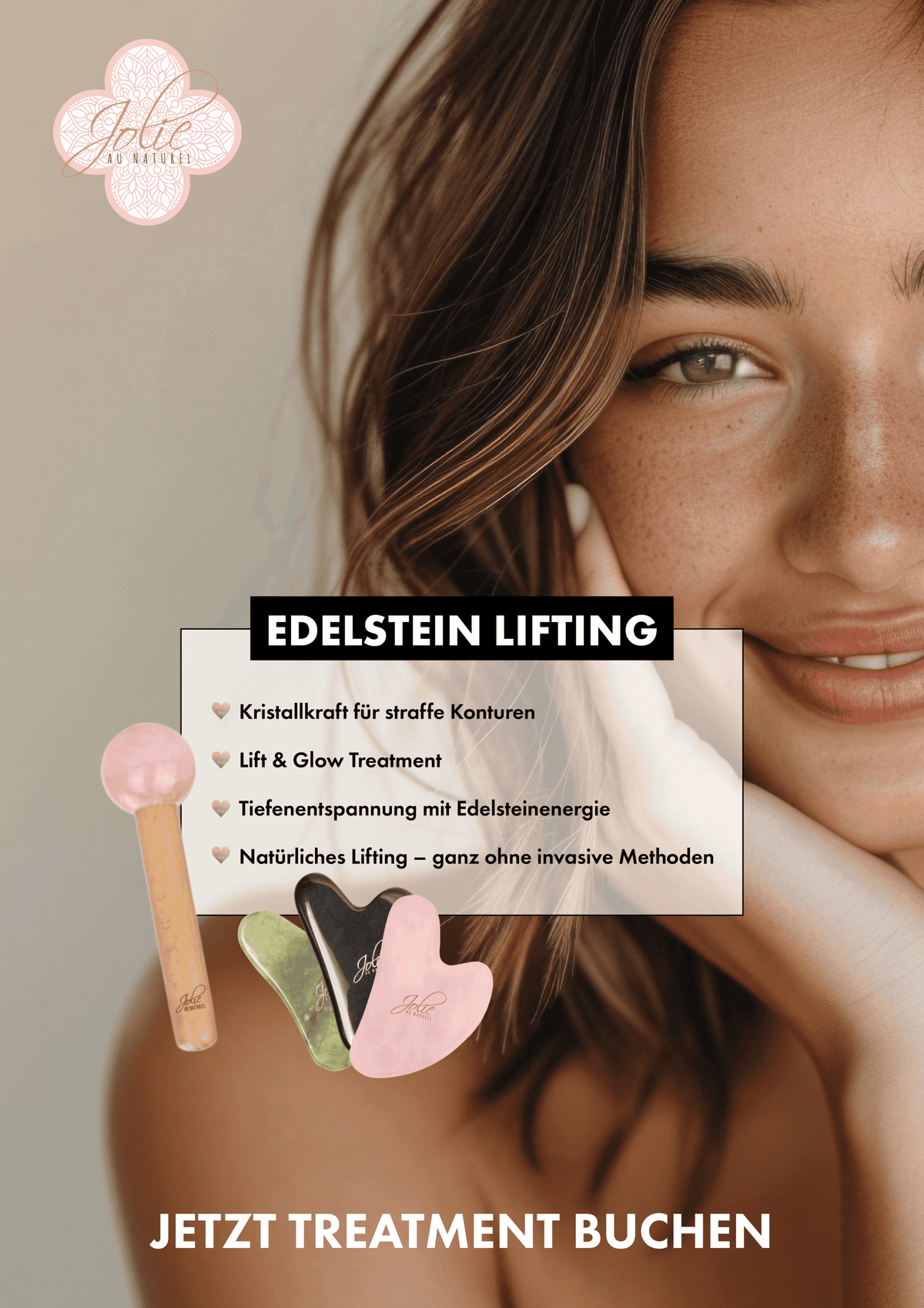 Ice Ball Stick & Gua Sha A1 Poster - Jolie au naturel: Nachhaltige Naturkosmetik