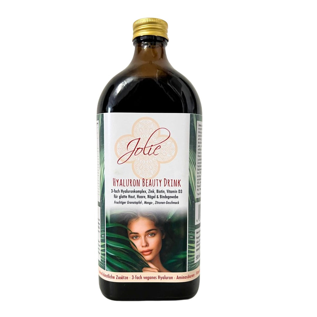 Hyaluron Drink I 3-fach Hyaluron Komplex I schmeckt fruchtig nach Granatapfel, Mango & Zitrone I Anti-Aging Boost für Haut, Haare & Nägel - Jolie au naturel: Nachhaltige Naturkosmetik