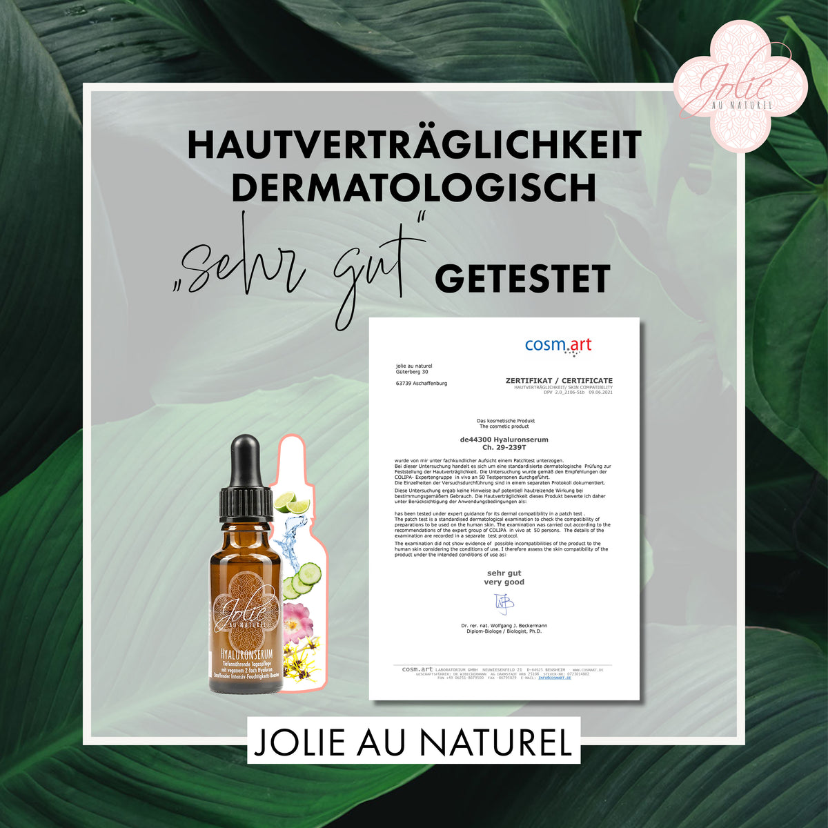 Hyaluron Serum I vegan I empfindliche Haut I mit Retinol I Vitamin C I Bestseller 20ml - Jolie au naturel: Nachhaltige Naturkosmetik