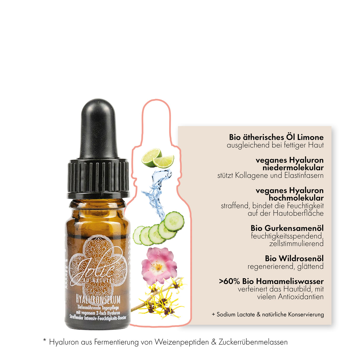 Hyaluron Serum I vegan I empfindliche Haut I Retinol I Vitamin C I Probiergröße 5ml