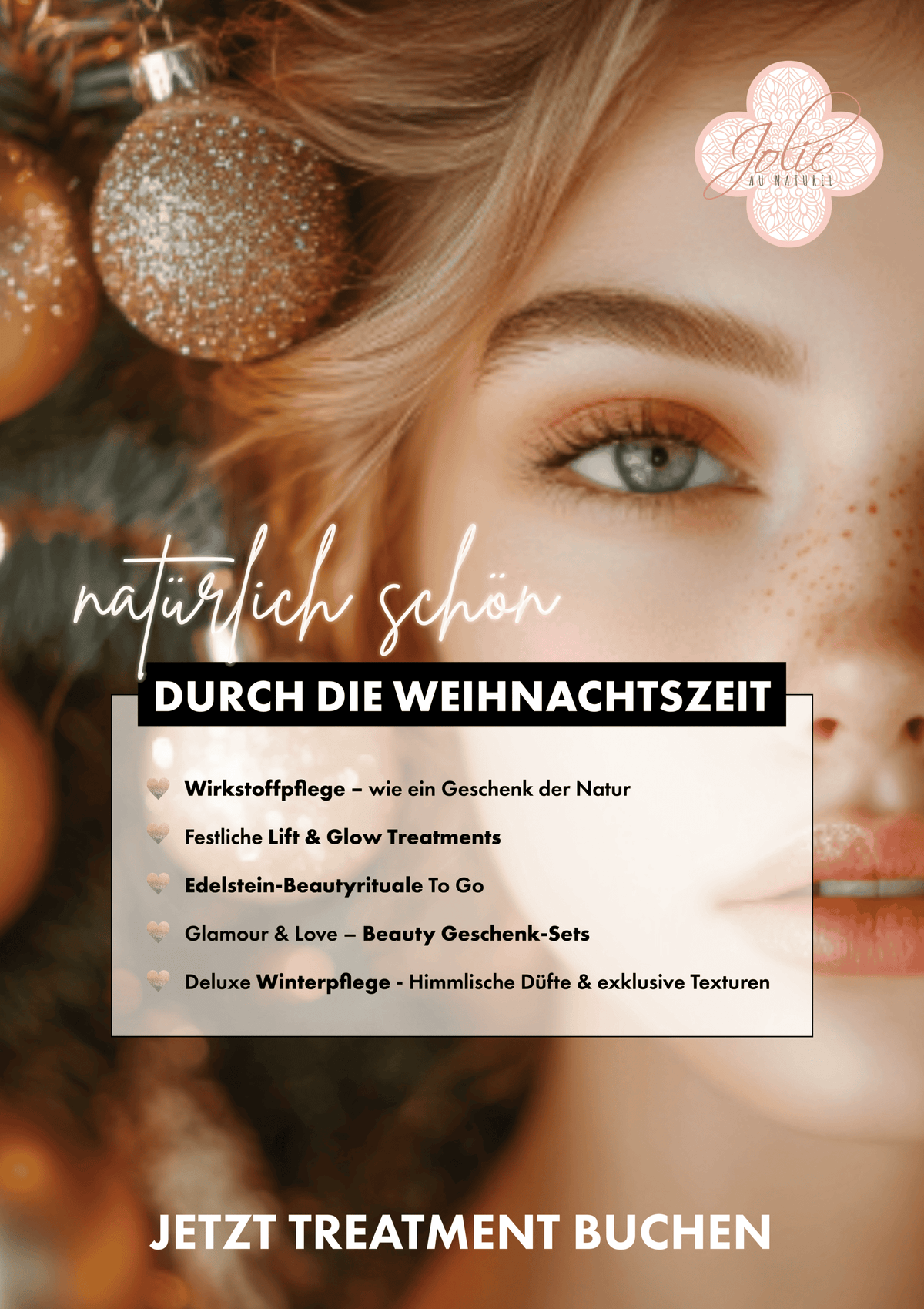 Weihnachten A1 Poster - Jolie au naturel: Nachhaltige Naturkosmetik