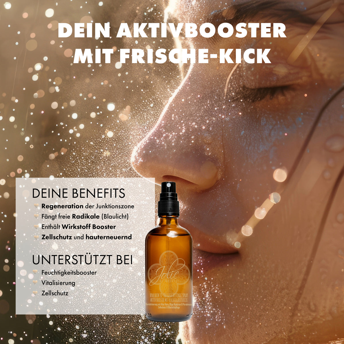 Hyaluron Jo-Tox Gesichtstonic | Blaulicht Gesichtsspray I Parakresse I Aloe Vera 100ml - Jolie au naturel: Nachhaltige Naturkosmetik