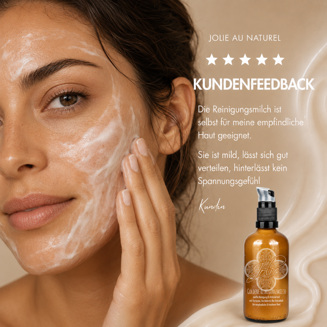 Reinigungsserum Goldene Bio Reinigungsmilch für sanft gereinigte Haut – mit Kurkuma