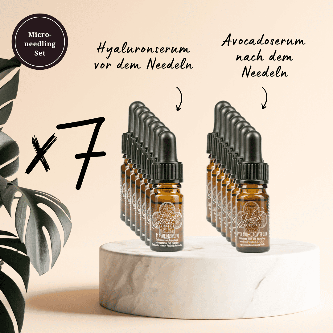 Microneedling SET Hyaluronserum & Avocadoserum je 7x 5ml - Jolie au naturel: Nachhaltige Naturkosmetik