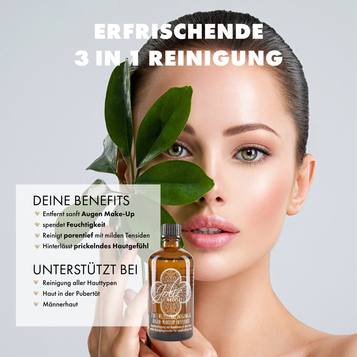 Mizellen Reinigungswasser & Augen Make-up Entferner 2-in-1✨5 ml - Jolie au naturel: Nachhaltige Naturkosmetik