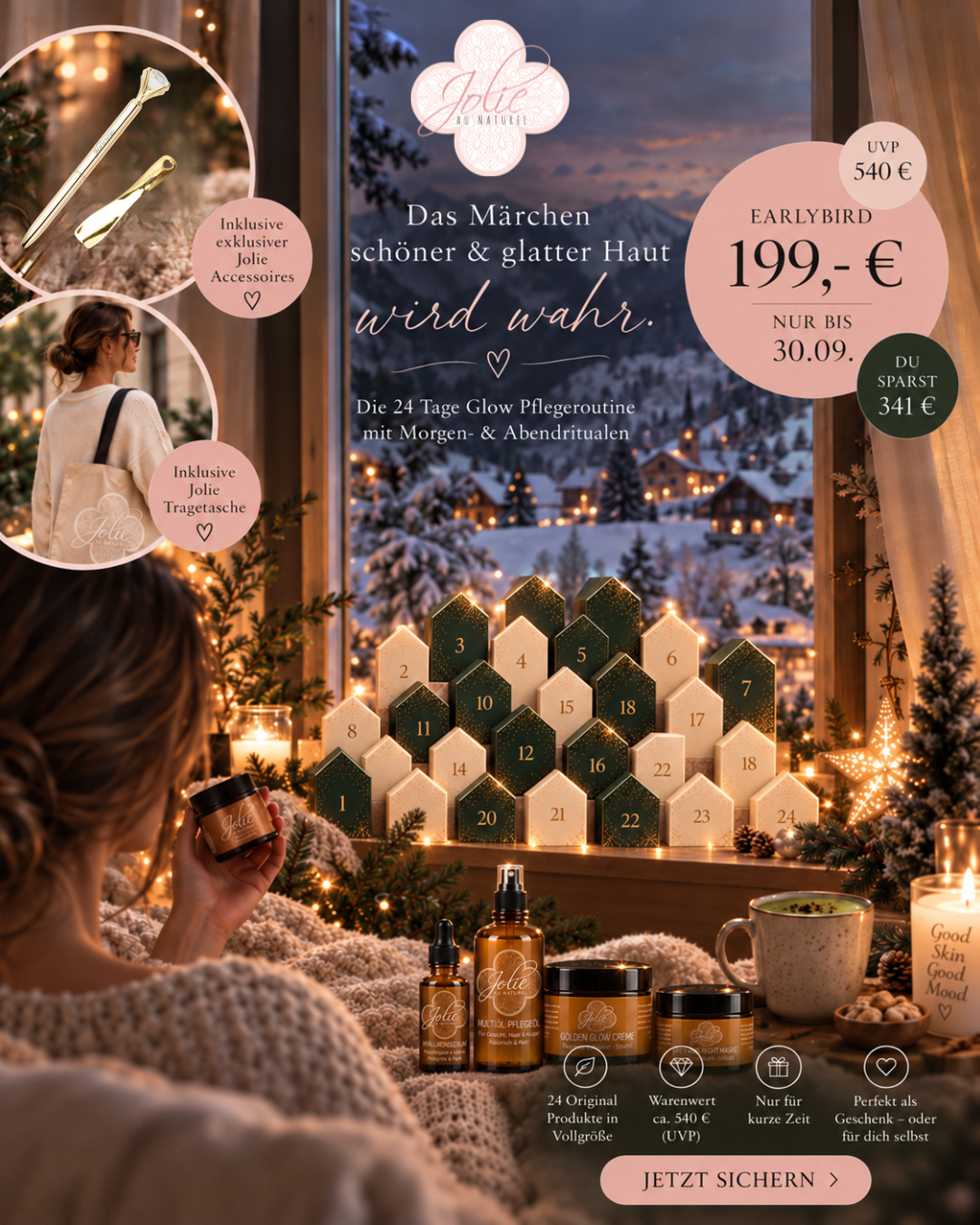 Glow Deluxe Adventskalender "das Märchen von gesunder & strahlender Haut wird wahr"