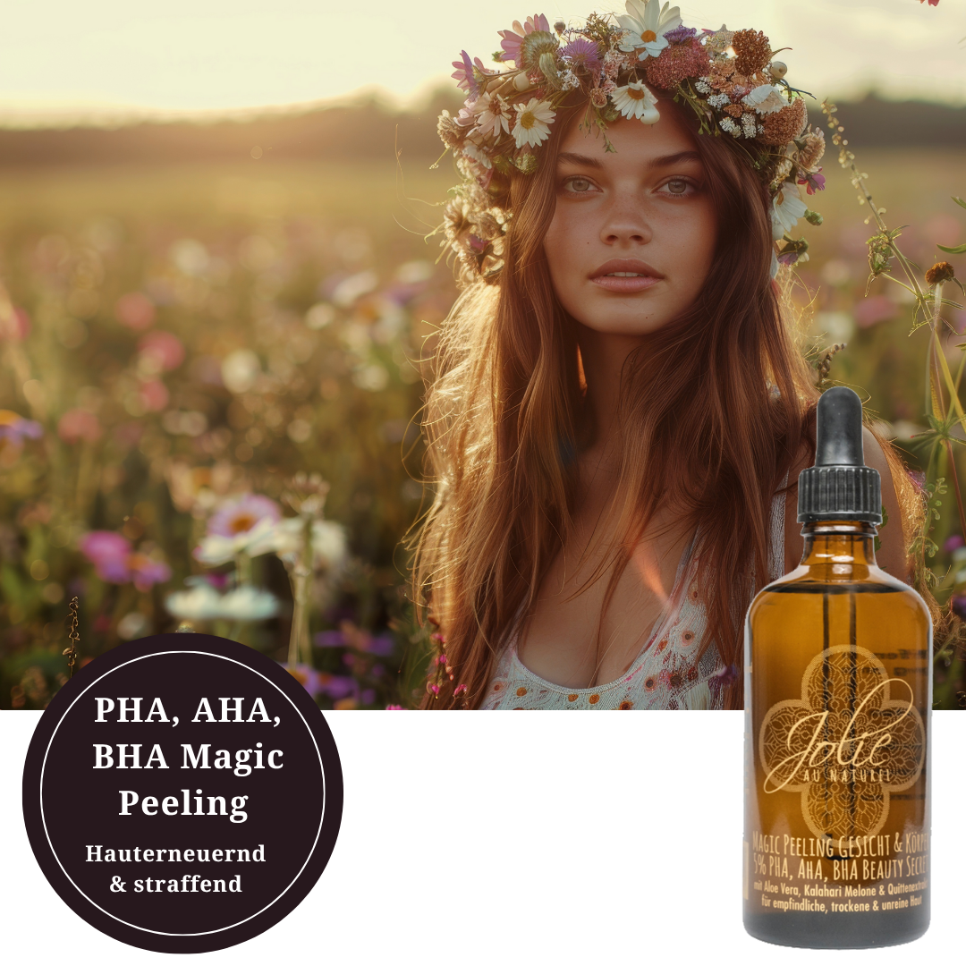PHA AHA BHA Magic Peeling Gesicht & Körper I Kalahari Melonenkern öl I 100ml - Jolie au naturel: Nachhaltige Naturkosmetik