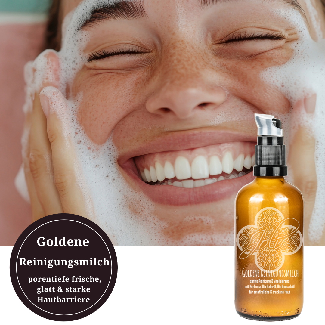 Reinigungsserum Goldene Bio Reinigungsmilch für sanft gereinigte Haut – mit Kurkuma