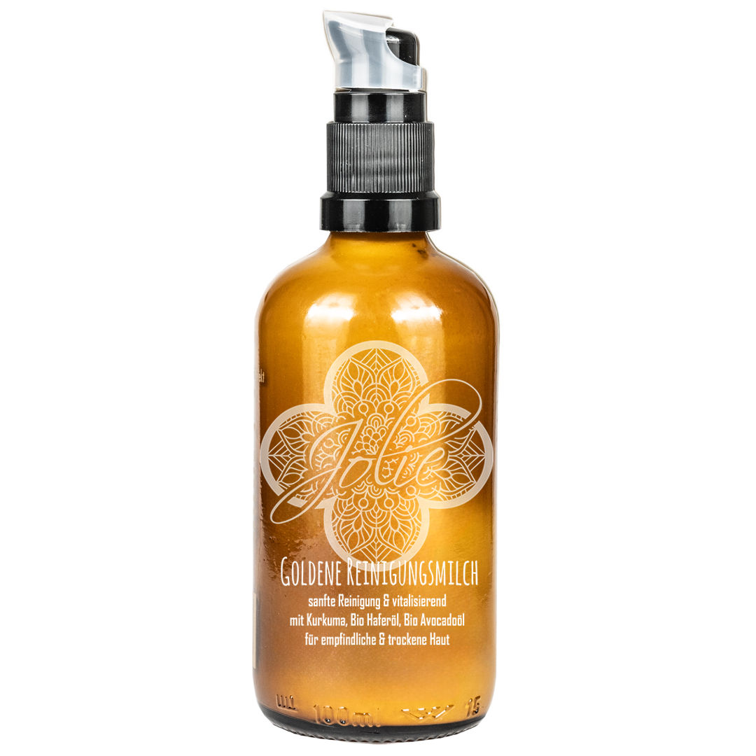 Goldene Reinigungsmilch Bio | Sanfte Reinigung mit Kurkuma & Aloe Vera - Jolie au naturel: Nachhaltige Naturkosmetik