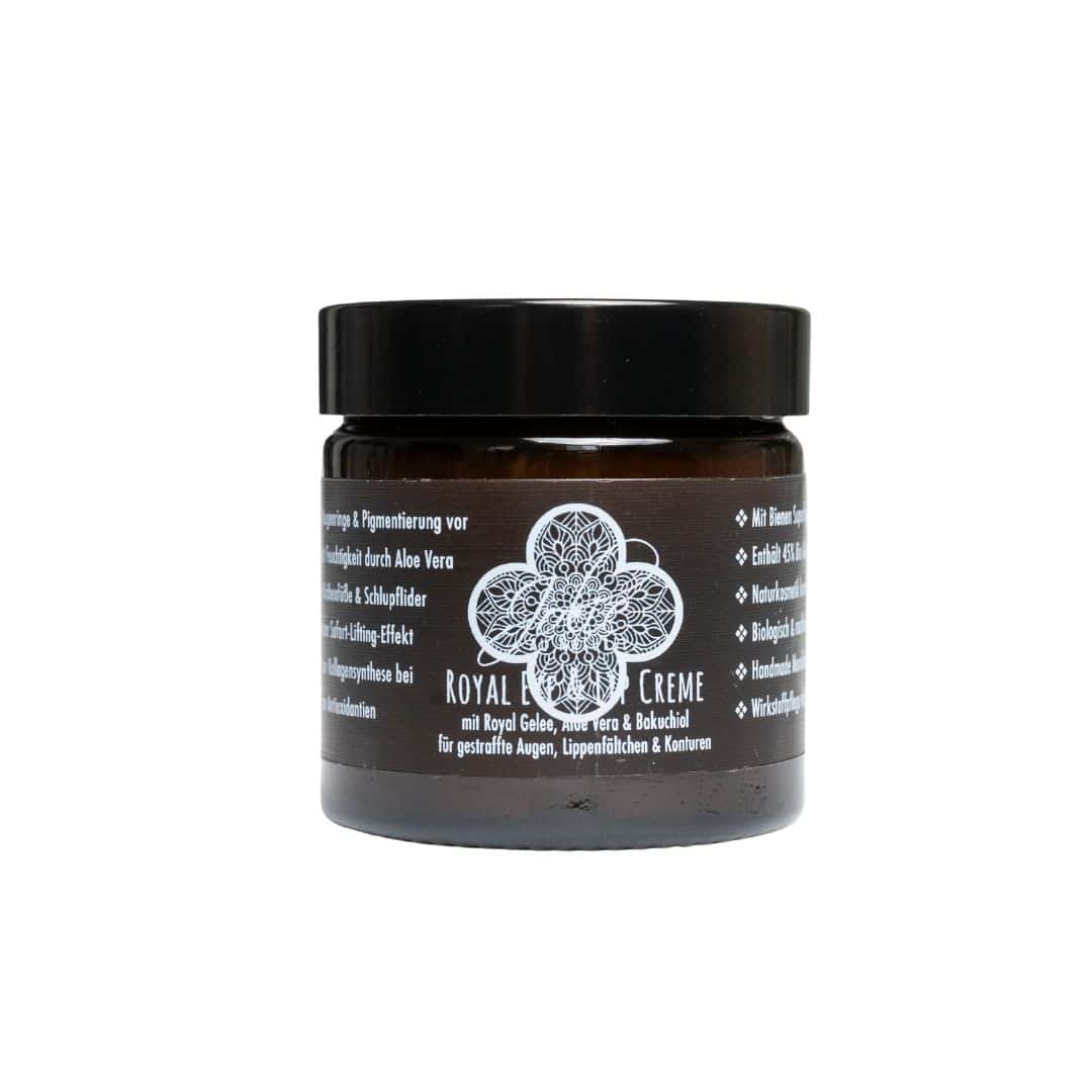 Royal Jelly Creme mit Bakuchiol für Augen, Lippen & Gesichtskontur Kabinenware 60g - Jolie au naturel: Nachhaltige Naturkosmetik