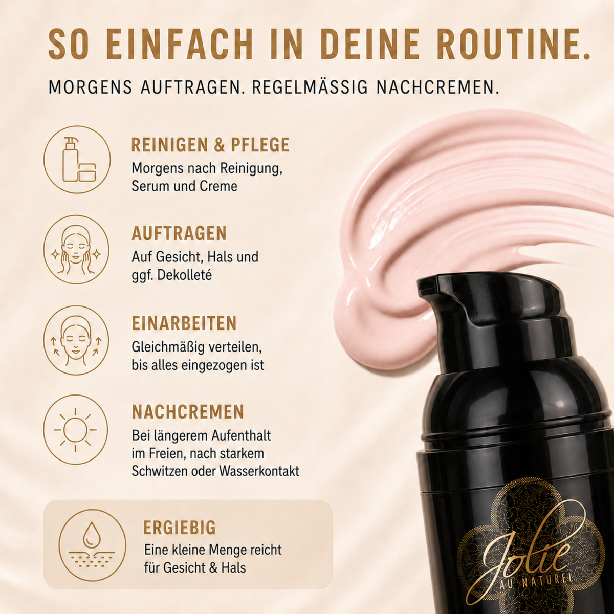 Anti-Aging Tagescreme LSF 50 I Sonnencreme mineralisch I Anti-Weiß I Kokosduft I mattierend