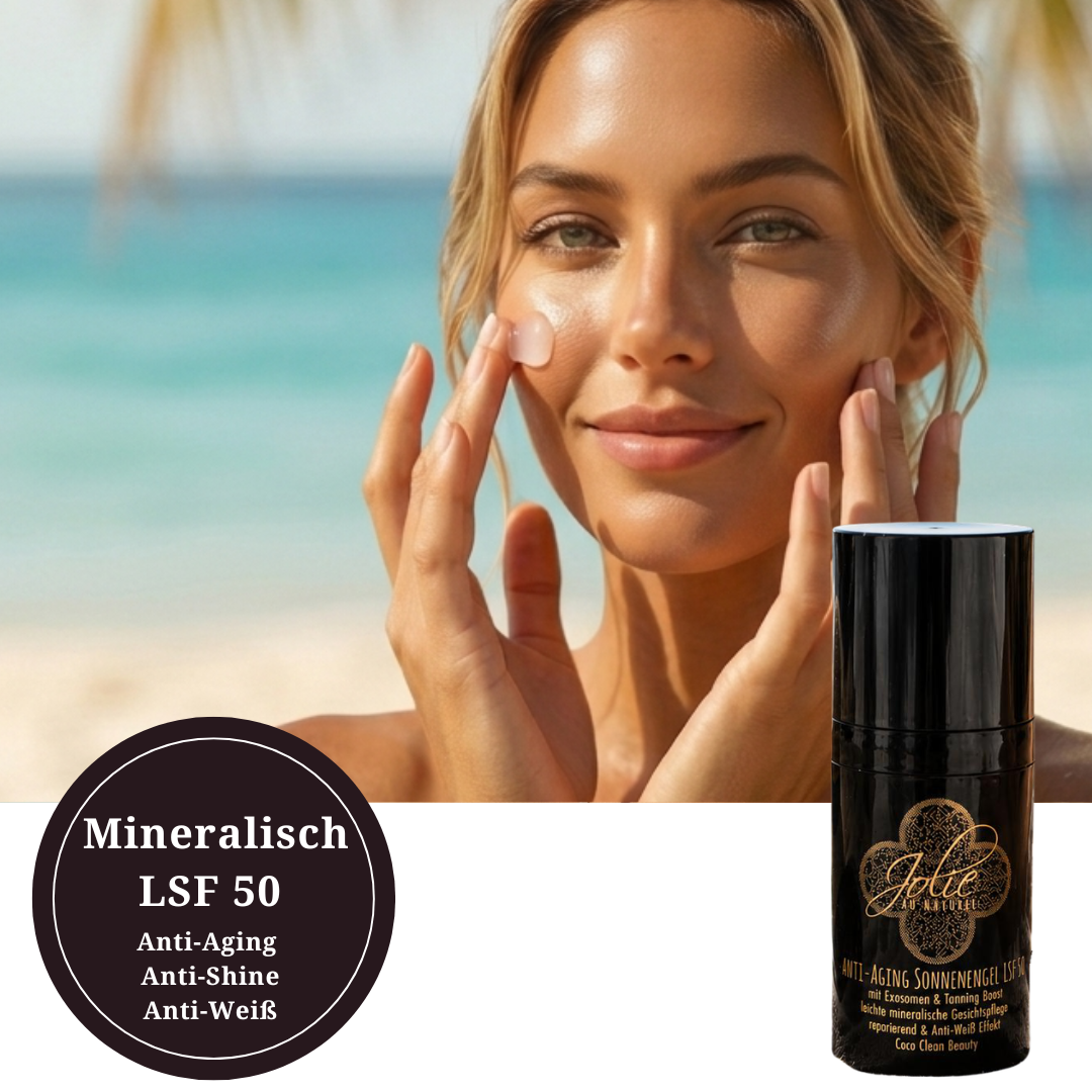 Anti-Aging Tagescreme LSF 50 I Sonnencreme mineralisch I Anti-Weiß I Kokosduft I mattierend