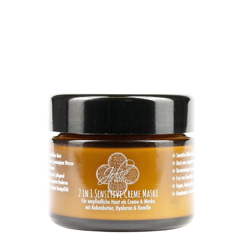 Hyaluron Creme I Maske I 2in1 I Bio Kakaobutter I für empfindliche Haut I Kamille 50g