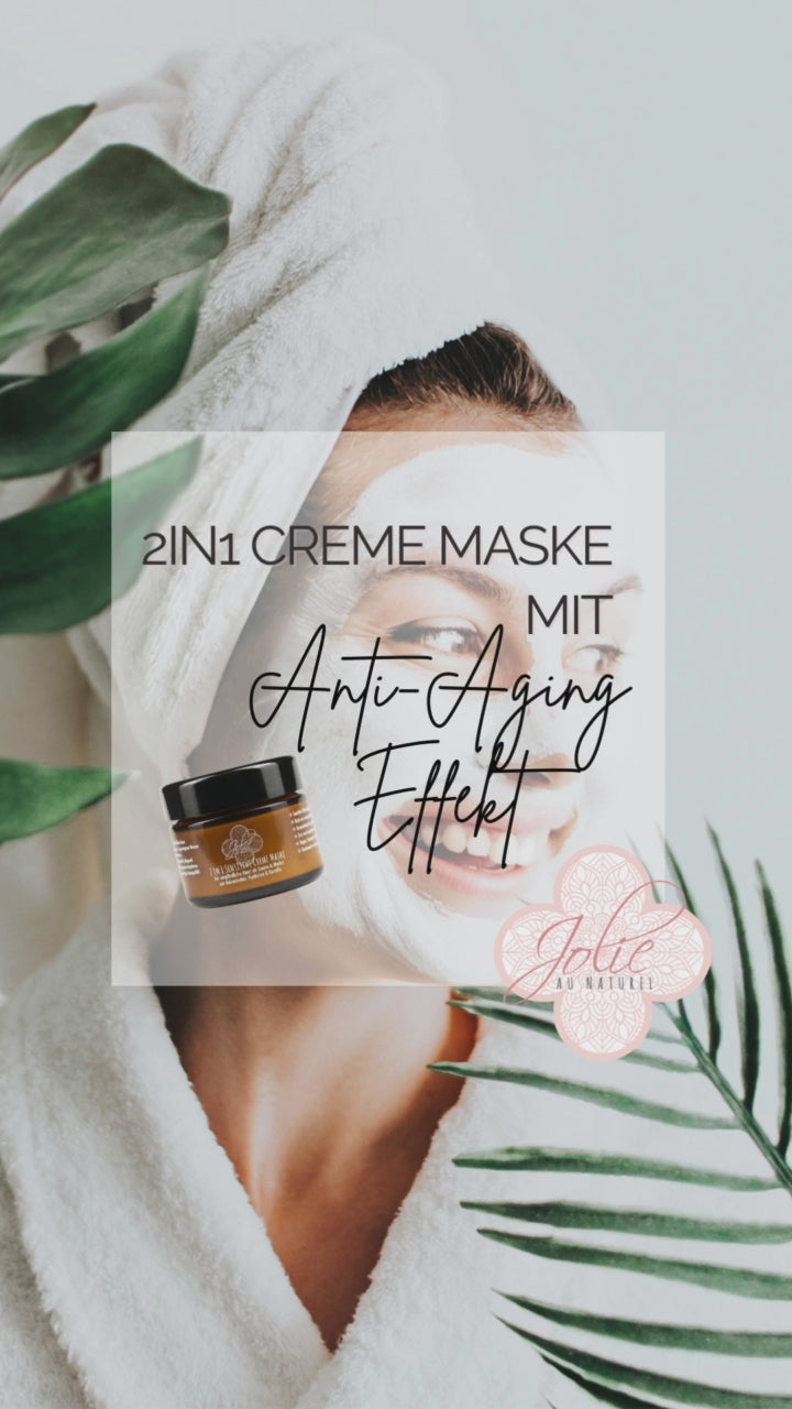 Video laden: 2 in 1 sensitive Creme &amp; Gesichtsmaske für gepflegte Haut Bio-Pflege